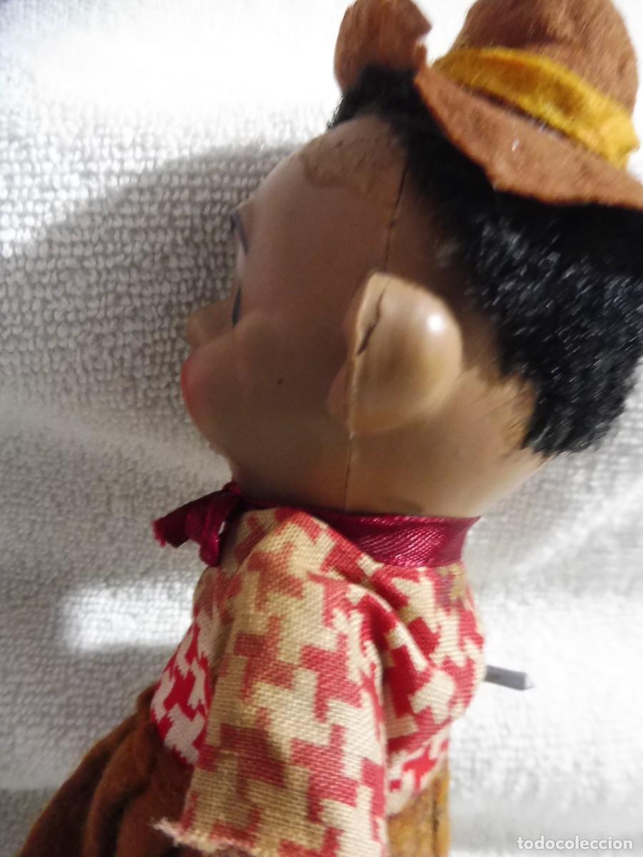 Mu&ntilde;ecas celuloide: Antiguo mu&ntilde;eco alem&aacute;n de celuloide a cuerda funcionando con llave 19cm - Foto 6