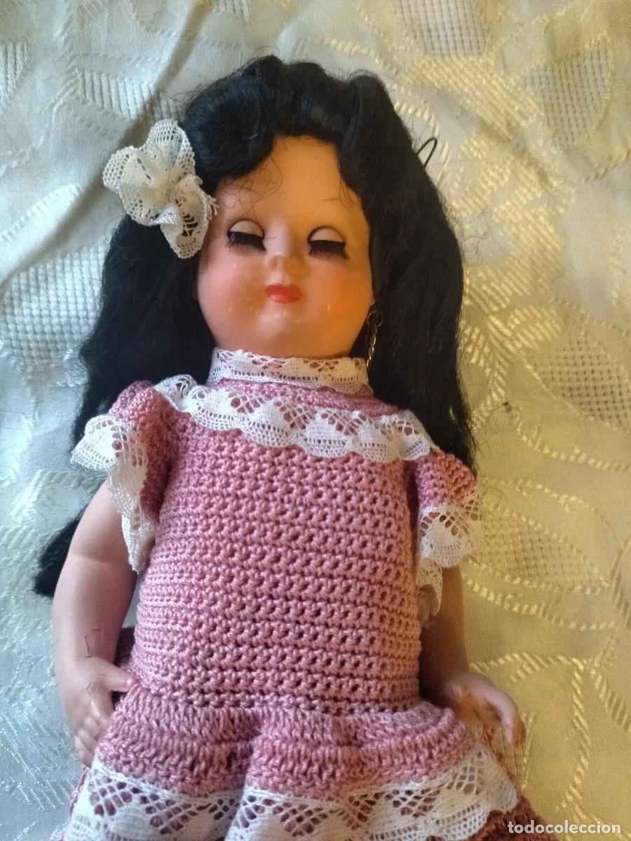 Mu&ntilde;ecas celuloide: Antigua Mu&ntilde;eca de celuloide , francesa ojos oscilantes, pelo natural. - Foto 7
