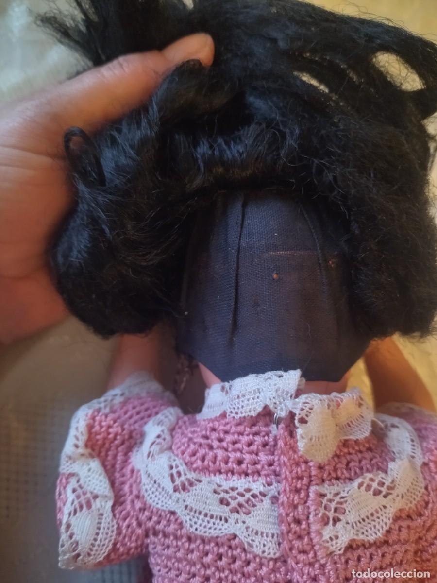 Mu&ntilde;ecas celuloide: Antigua Mu&ntilde;eca de celuloide , francesa ojos oscilantes, pelo natural. - Foto 14