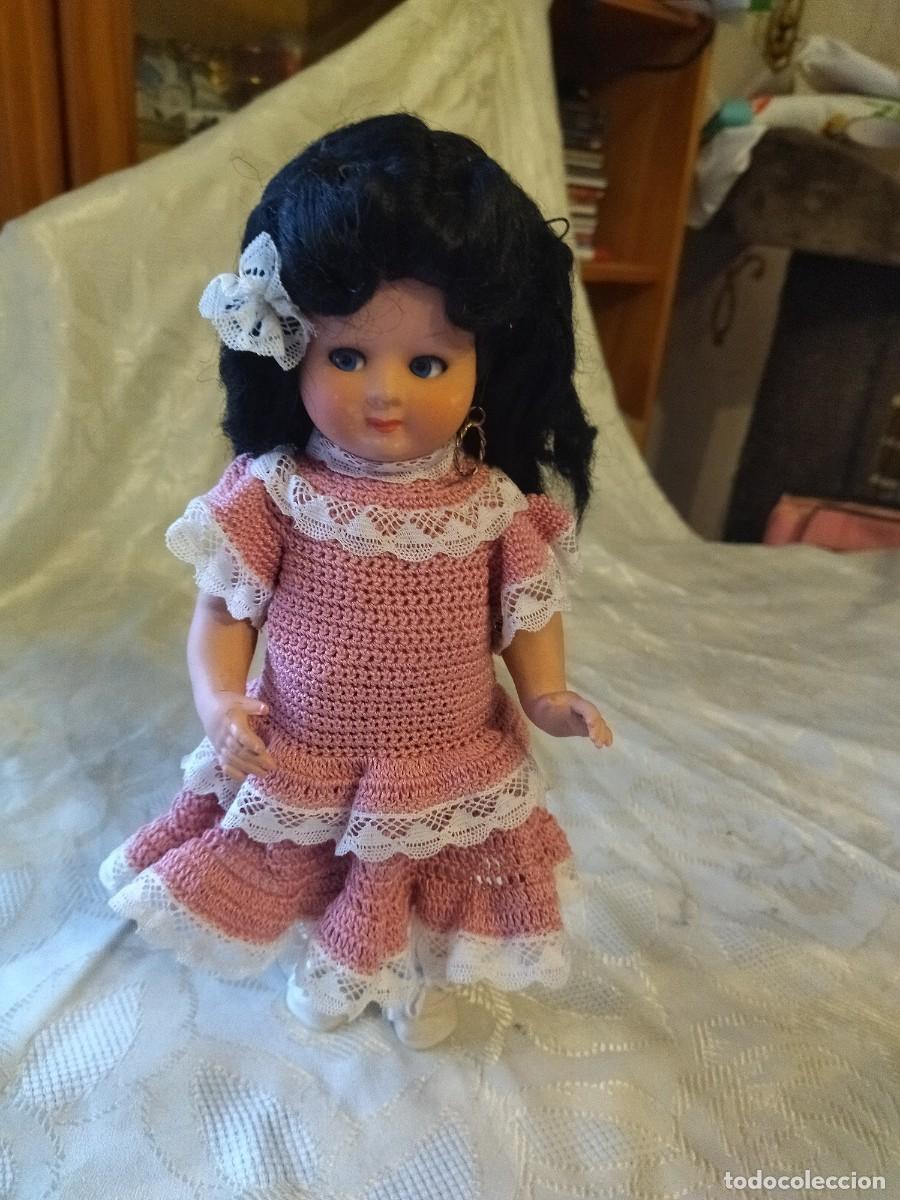 Mu&ntilde;ecas celuloide: Antigua Mu&ntilde;eca de celuloide , francesa ojos oscilantes, pelo natural. - Foto 15