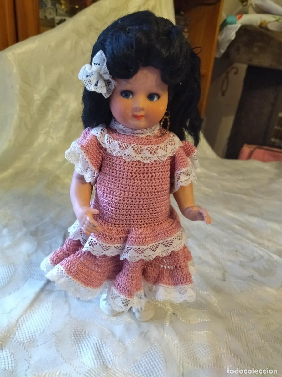 Mu&ntilde;ecas celuloide: Antigua Mu&ntilde;eca de celuloide , francesa ojos oscilantes, pelo natural. - Foto 16