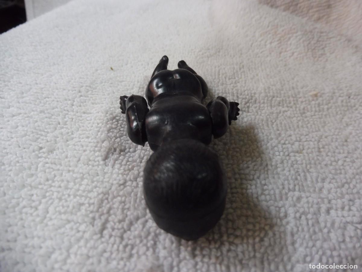 Mu&ntilde;ecas celuloide: Mu&ntilde;eca beb&eacute; celuloide o pl&aacute;stico duro negro 8 cm de alto sin marca - Foto 7