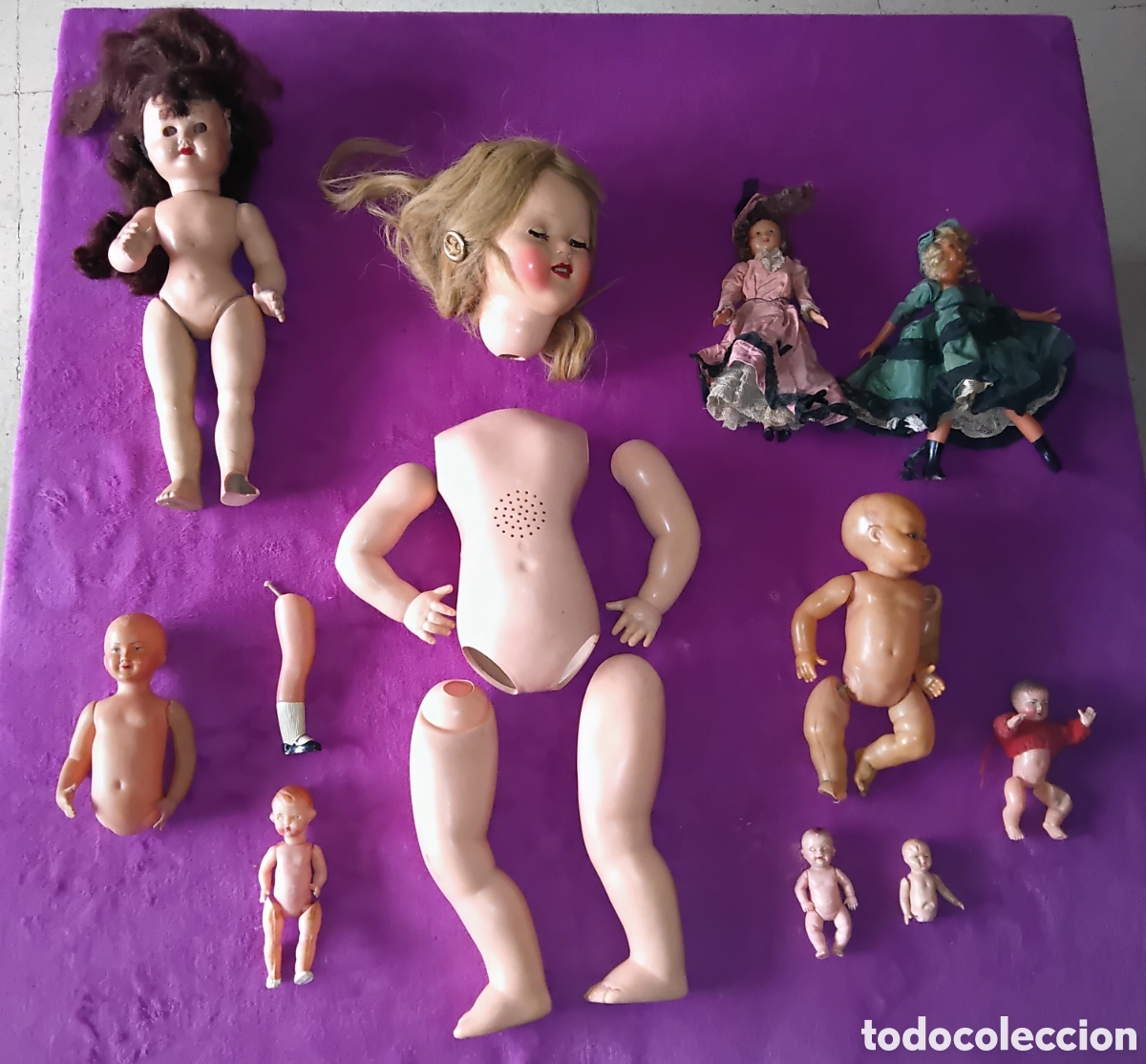 Mu&ntilde;ecas celuloide: LOTE DE PIEZAS MU&Ntilde;ECOS CELULOIDE, PARTES SUELTAS - Foto 1