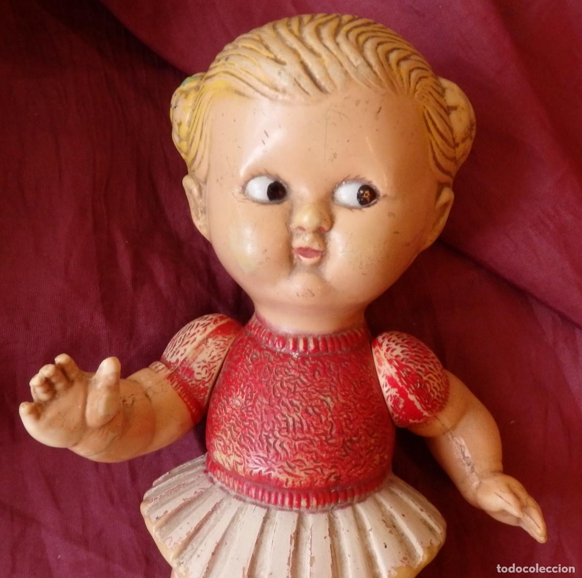Mu&ntilde;ecas celuloide: MU&Ntilde;ECA SONAJERO MUY ANTIGUA DE CELULOIDE - Foto 3