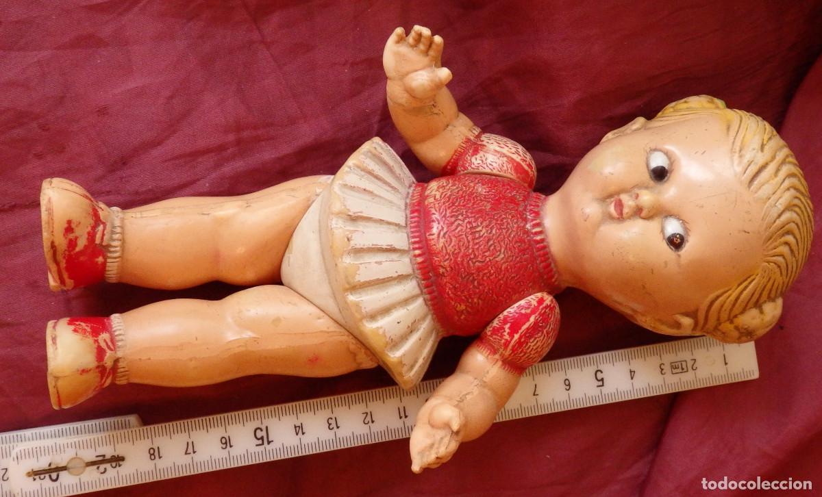 Mu&ntilde;ecas celuloide: MU&Ntilde;ECA SONAJERO MUY ANTIGUA DE CELULOIDE - Foto 4