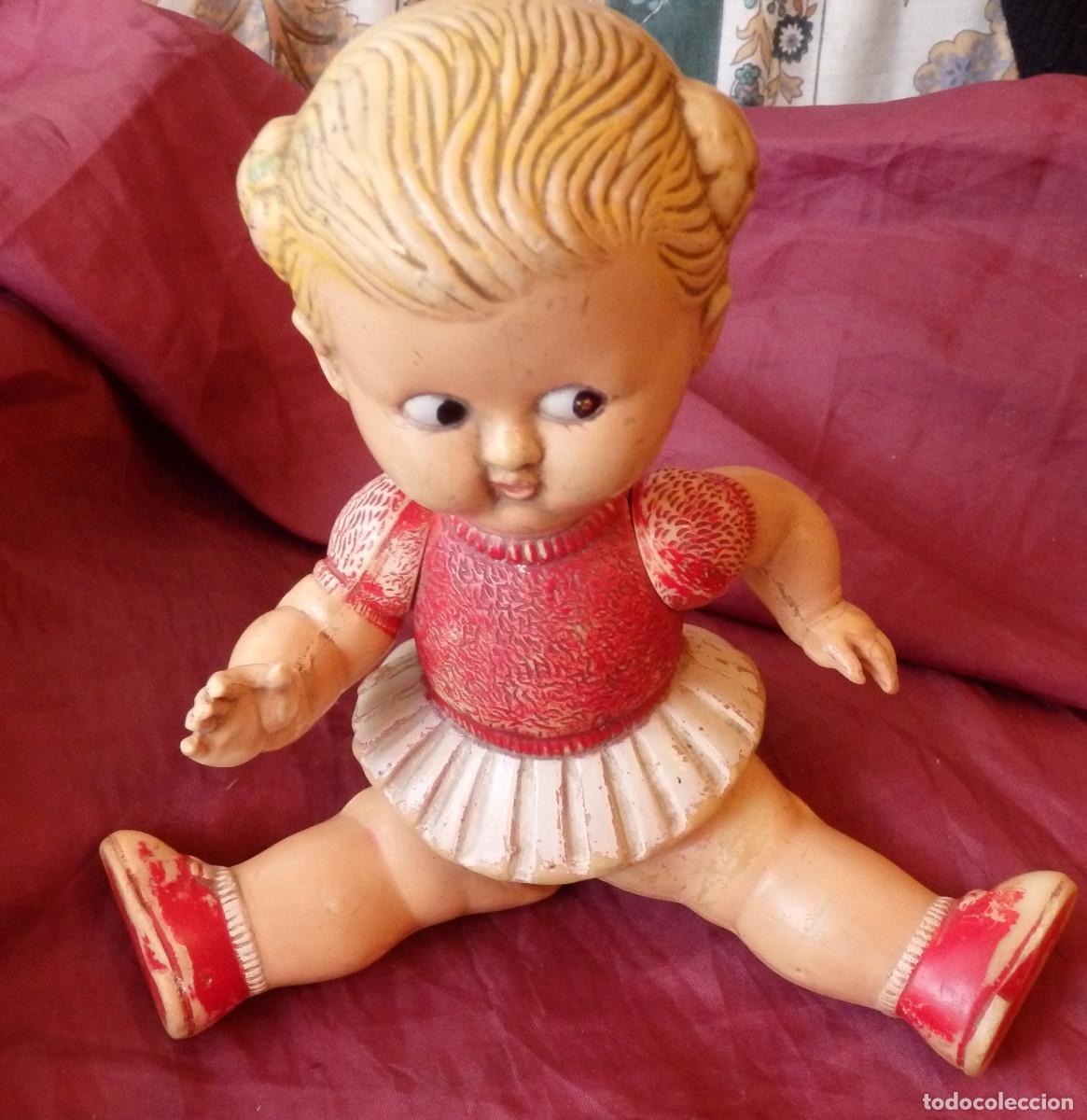 Mu&ntilde;ecas celuloide: MU&Ntilde;ECA SONAJERO MUY ANTIGUA DE CELULOIDE - Foto 5