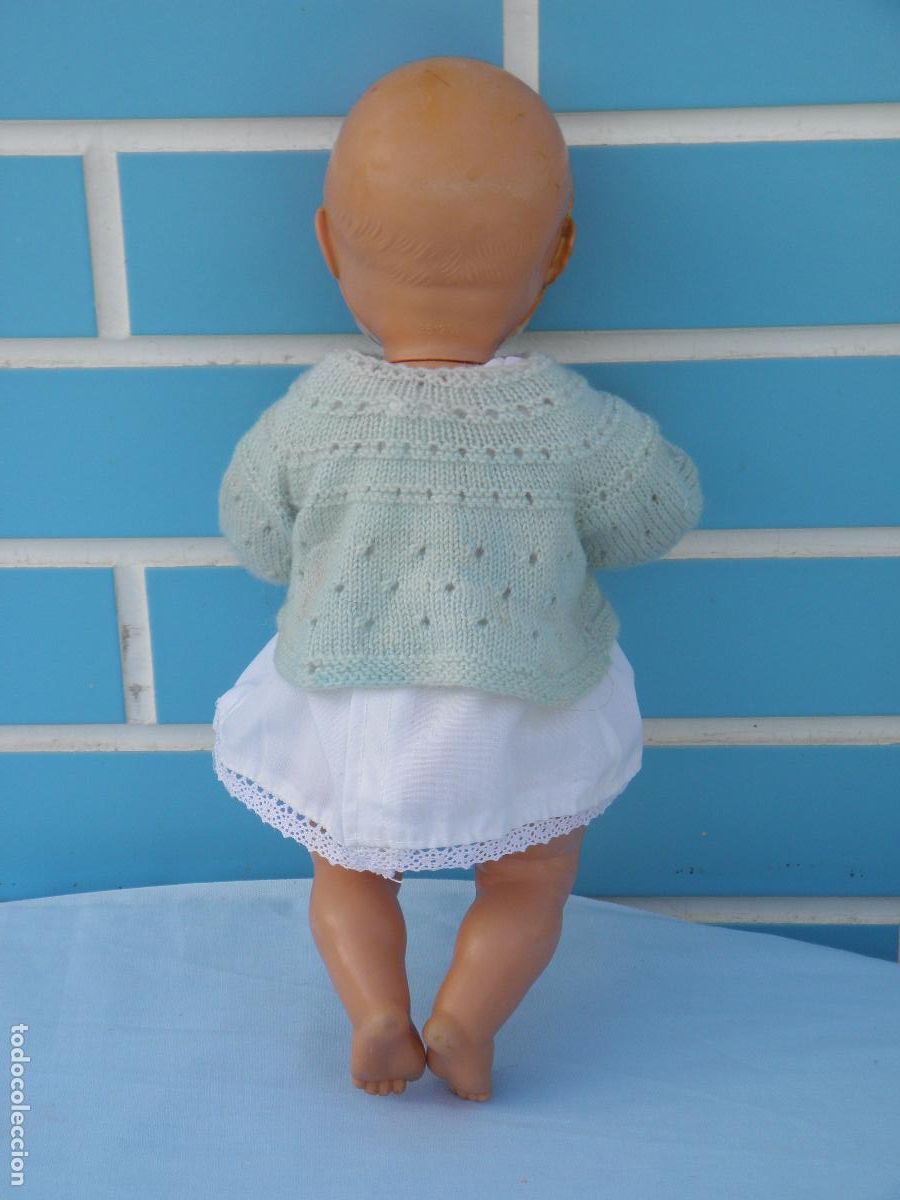 Mu&ntilde;ecas celuloide: Antiguo mu&ntilde;eco beb&eacute; de celuloide de marca OK Kader - Foto 3