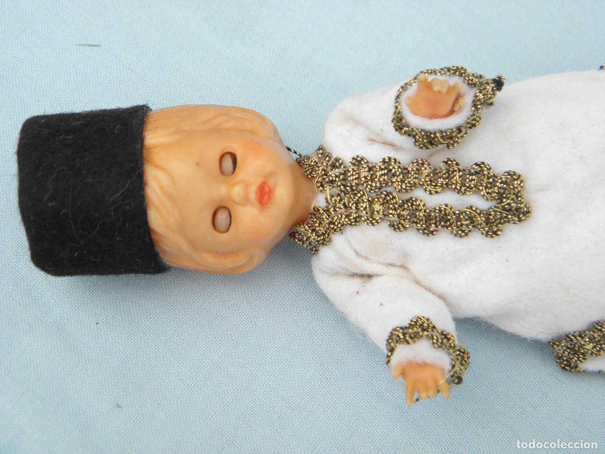 Mu&ntilde;ecas celuloide: Antiguo mu&ntilde;eco regional souvenir de celuloide de Marruecos - Foto 4
