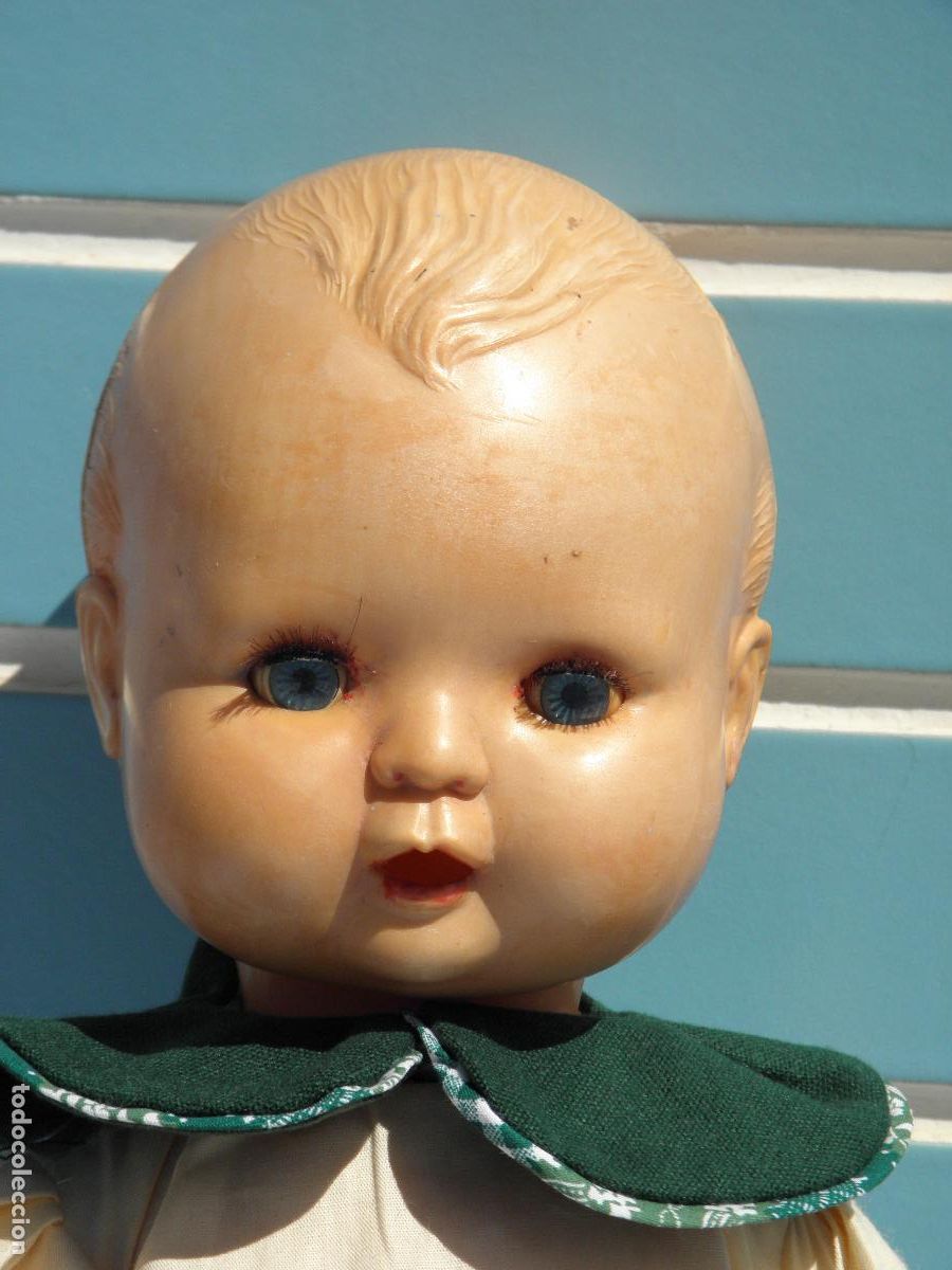 Mu&ntilde;ecas celuloide: Antiguo mu&ntilde;eco beb&eacute; de celuloide de marca OK Kader - Foto 3