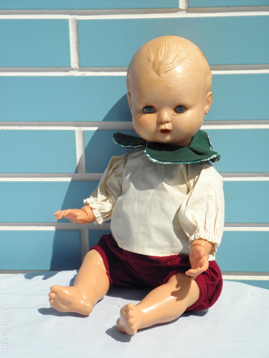 Mu&ntilde;ecas celuloide: Antiguo mu&ntilde;eco beb&eacute; de celuloide de marca OK Kader - Foto 1