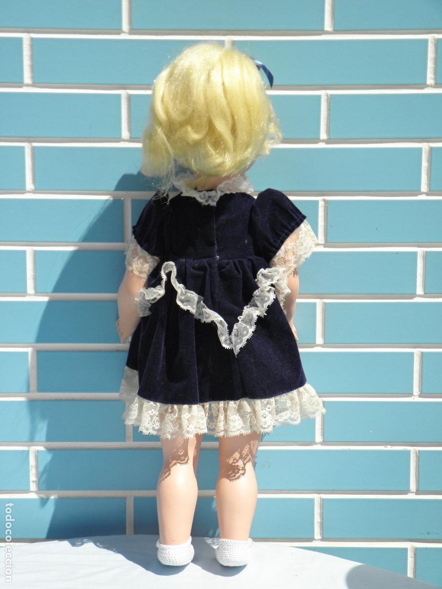 Mu&ntilde;ecas celuloide: Antigua mu&ntilde;eca de celuloide de 63 cm - Foto 6