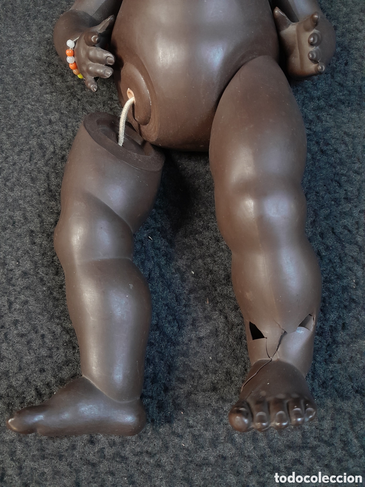 Mu&ntilde;ecas celuloide: MU&Ntilde;ECO NEGRO DE CELULOIDE. MARCA SCHILDKR&Ouml;T. REF. 30-35. ALEMANIA - Foto 3