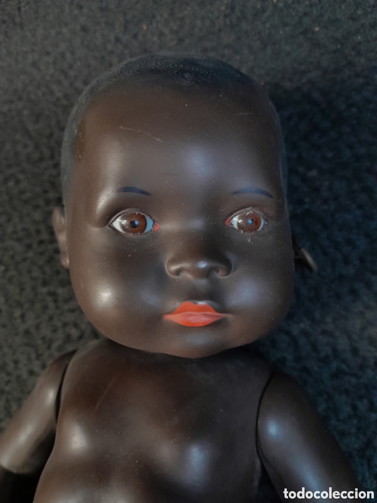 Mu&ntilde;ecas celuloide: MU&Ntilde;ECO NEGRO DE CELULOIDE. MARCA SCHILDKR&Ouml;T. REF. 30-35. ALEMANIA - Foto 4