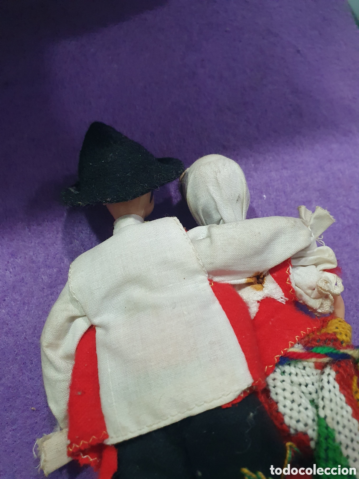 Mu&ntilde;ecas celuloide: Pareja de mu&ntilde;ecos de celuloide con traje regional. (L66) - Foto 4