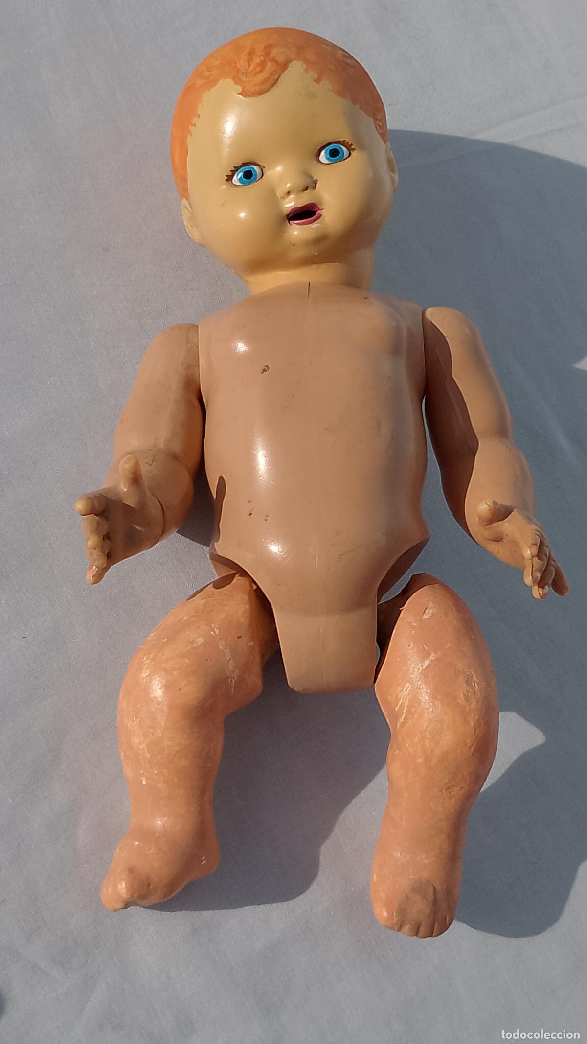 Mu&ntilde;ecas celuloide: Antiguo mu&ntilde;eco beb&eacute; de los a&ntilde;os 50 - Foto 4