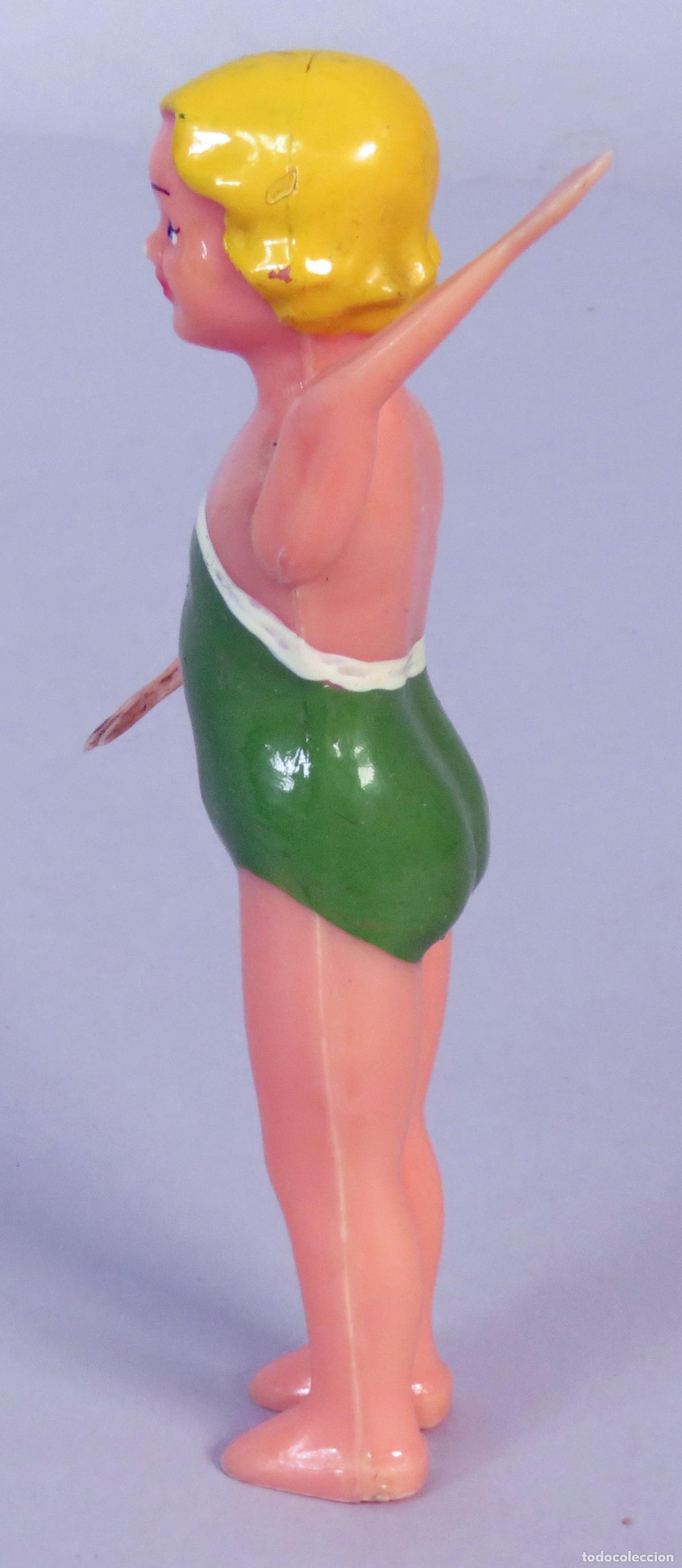 Mu&ntilde;ecas celuloide: Mu&ntilde;eca nadadora celuloide a&ntilde;os 40 - 50 13 cm - Foto 4