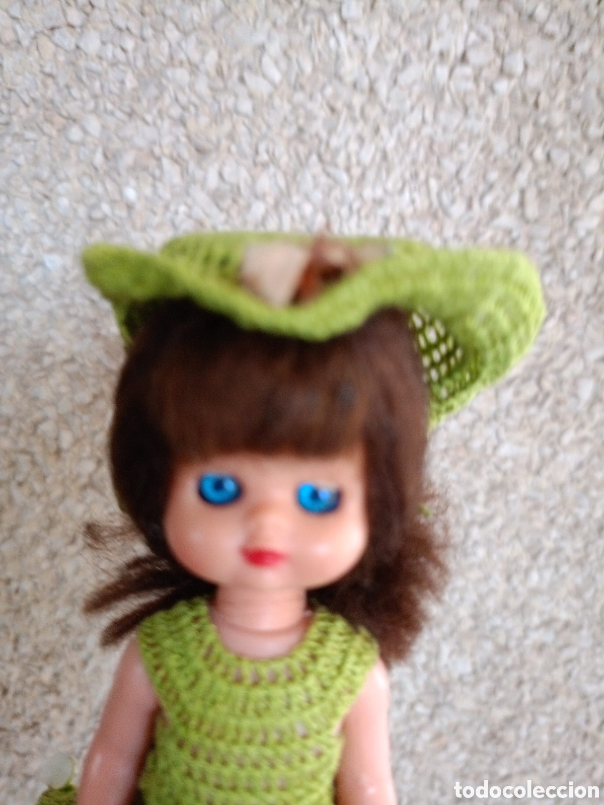 Mu&ntilde;ecas celuloide: ANTIGUA MU&Ntilde;ECA CELULOIDE TRAJE VERDE - Foto 3