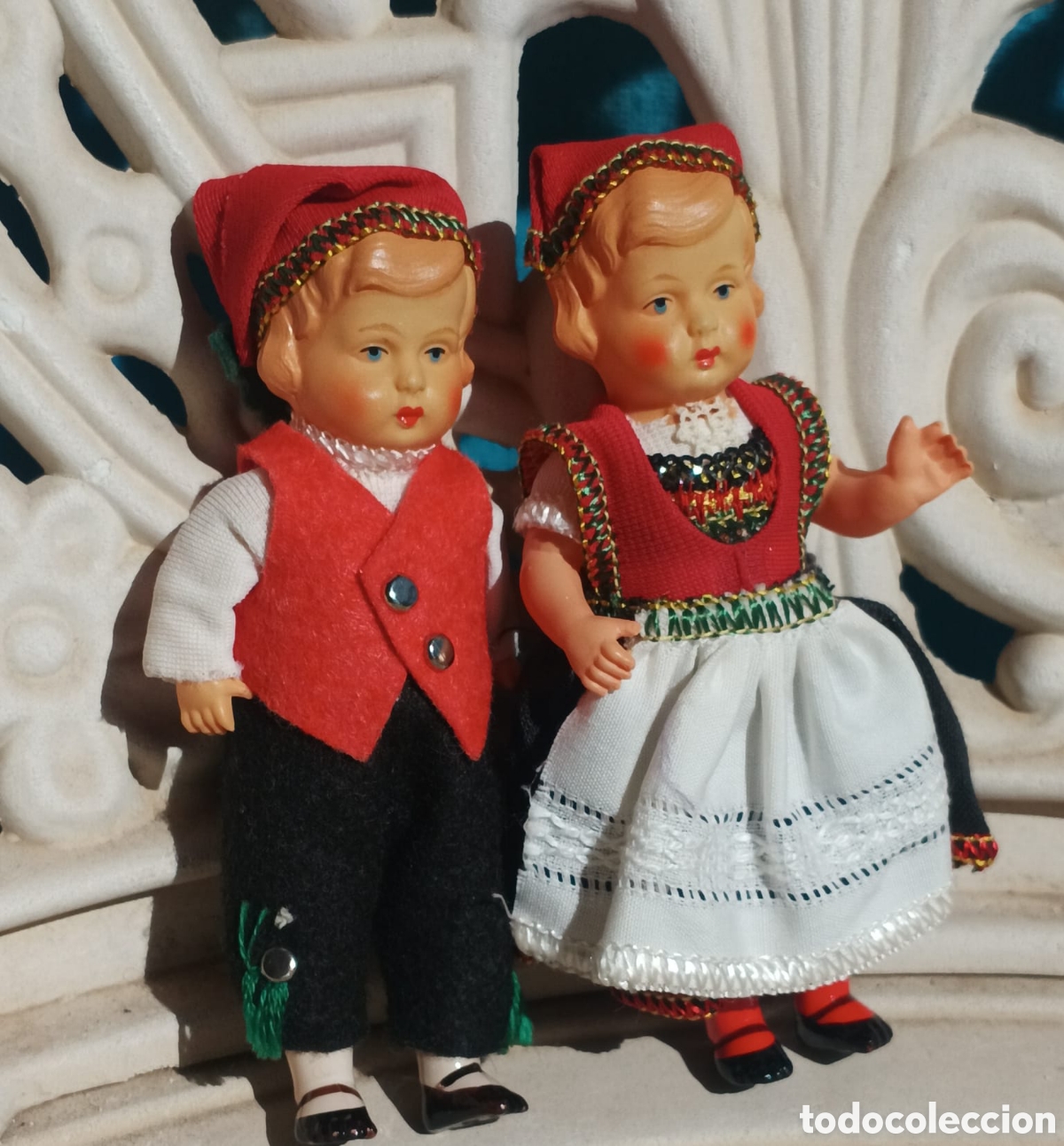 Mu&ntilde;ecas celuloide: Pareja de mu&ntilde;ecos celuloide Minerva Germany antiguos. - Foto 2