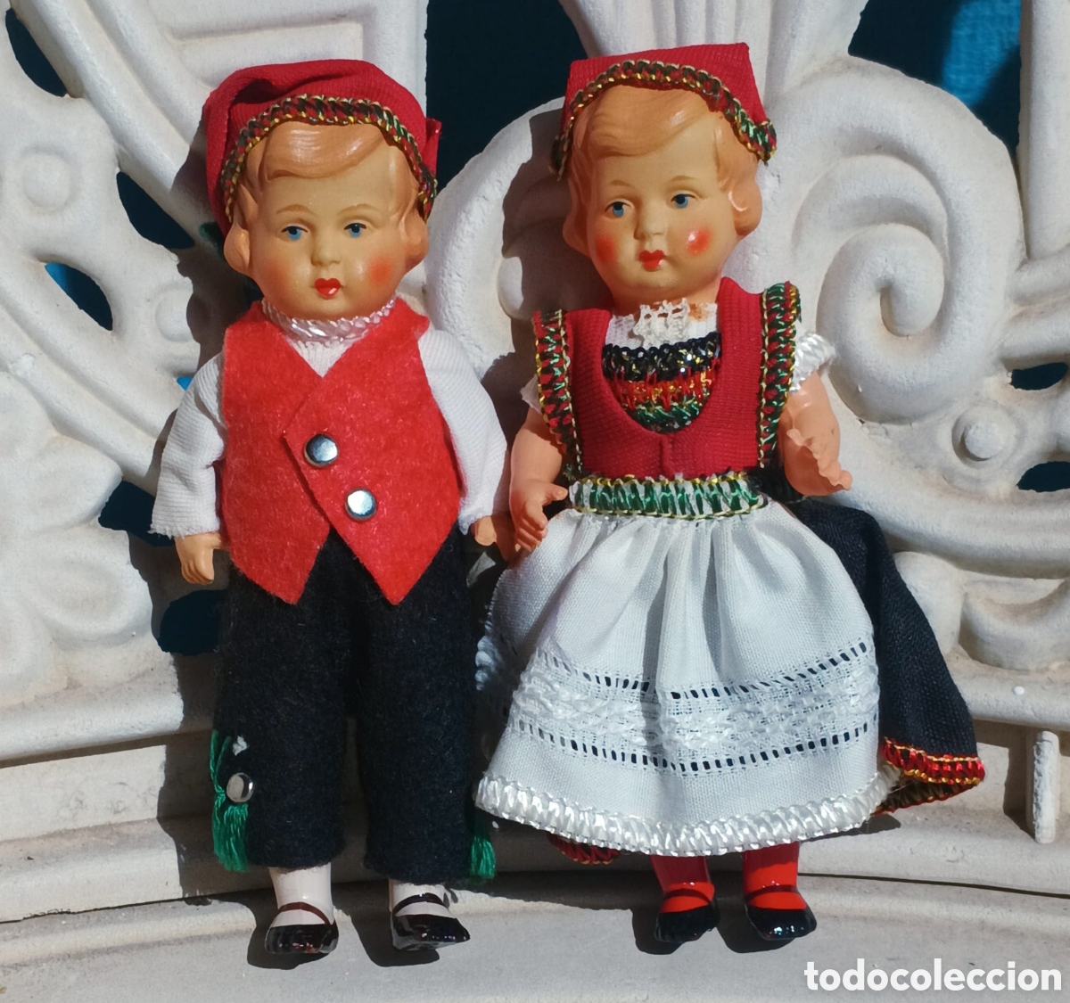 Mu&ntilde;ecas celuloide: Pareja de mu&ntilde;ecos celuloide Minerva Germany antiguos. - Foto 1