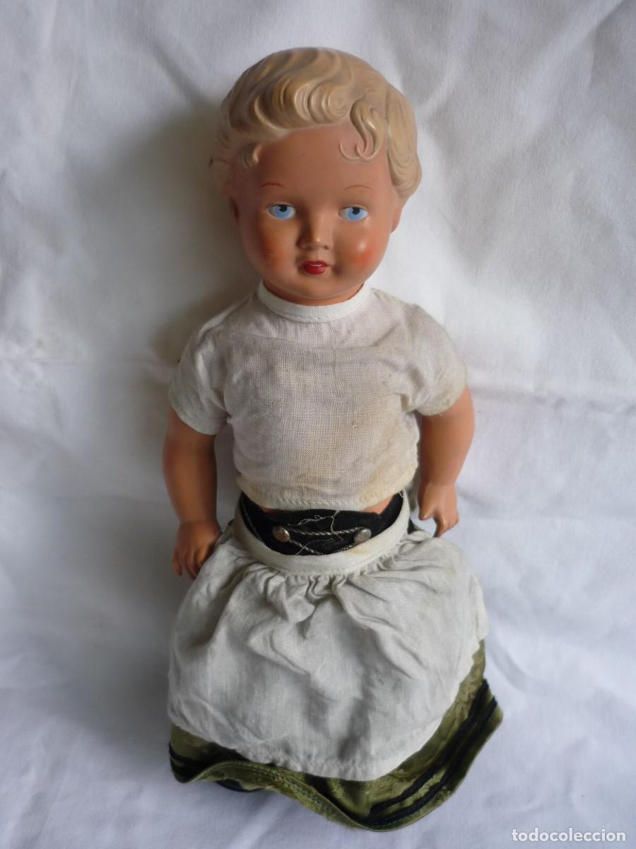 Mu&ntilde;ecas celuloide: Antigua mu&ntilde;eca de celuloide, 28 cm de altura - Foto 3