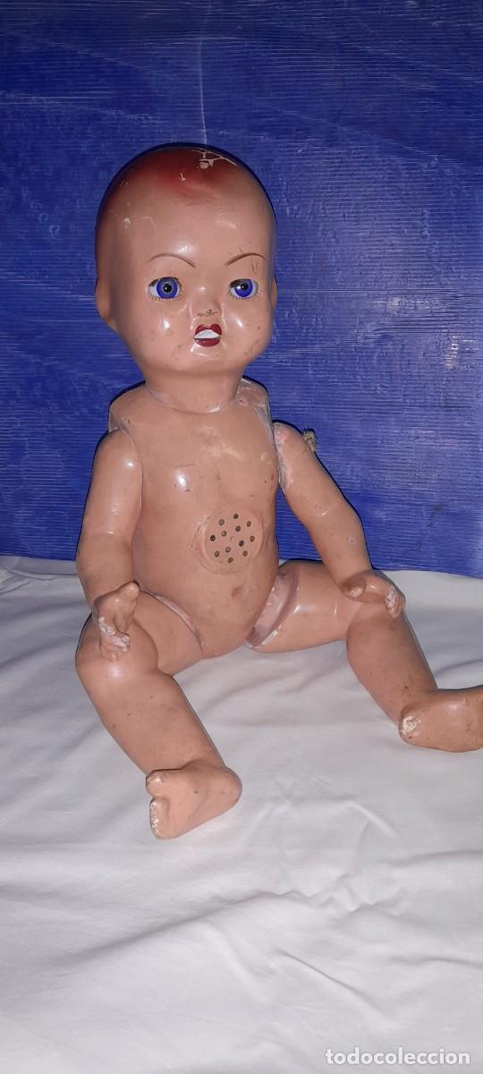 Mu&ntilde;ecas celuloide: Antiguo mu&ntilde;eco carton piedra - Foto 2