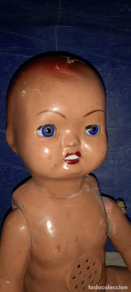 Mu&ntilde;ecas celuloide: Antiguo mu&ntilde;eco carton piedra - Foto 3