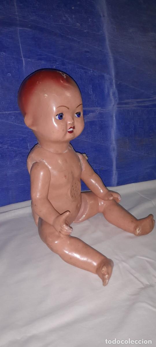 Mu&ntilde;ecas celuloide: Antiguo mu&ntilde;eco carton piedra - Foto 4