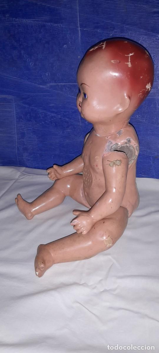 Mu&ntilde;ecas celuloide: Antiguo mu&ntilde;eco carton piedra - Foto 5