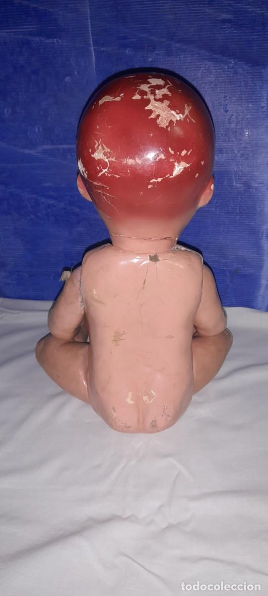 Mu&ntilde;ecas celuloide: Antiguo mu&ntilde;eco carton piedra - Foto 6