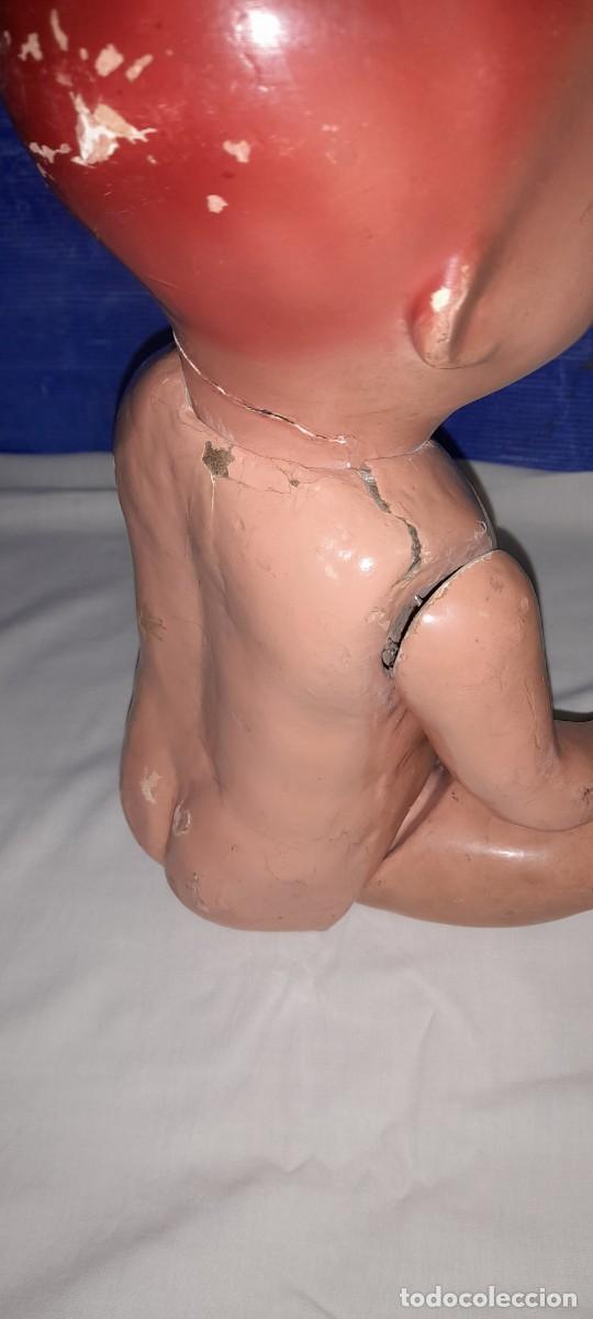 Mu&ntilde;ecas celuloide: Antiguo mu&ntilde;eco carton piedra - Foto 8