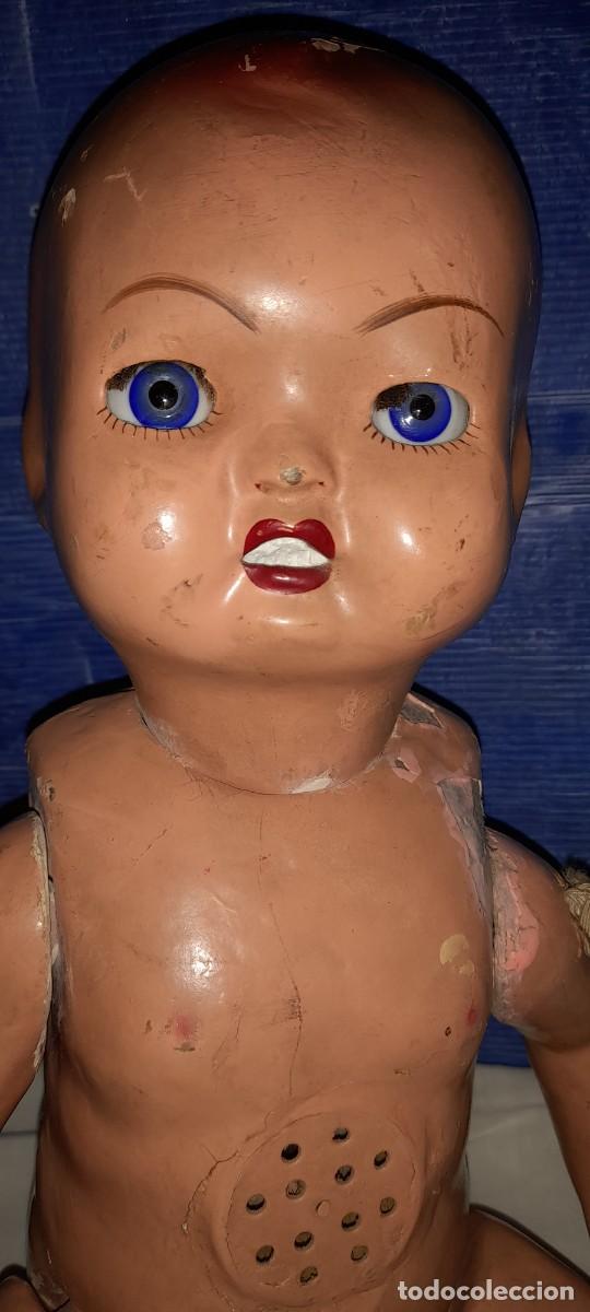 Mu&ntilde;ecas celuloide: Antiguo mu&ntilde;eco carton piedra - Foto 16