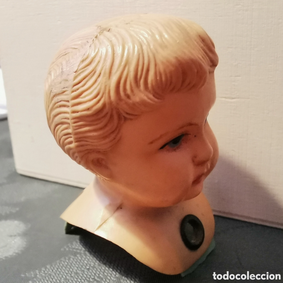 Mu&ntilde;ecas celuloide: Cabeza de antiguo mu&ntilde;eco celuloide 5cm - Foto 4