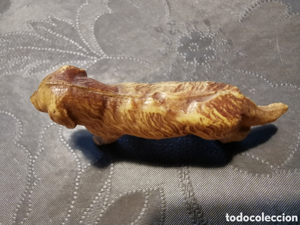 Mu&ntilde;ecas celuloide: Perrito de celuloide. Tiene un agujerito en cada pata. 6cm - Foto 3