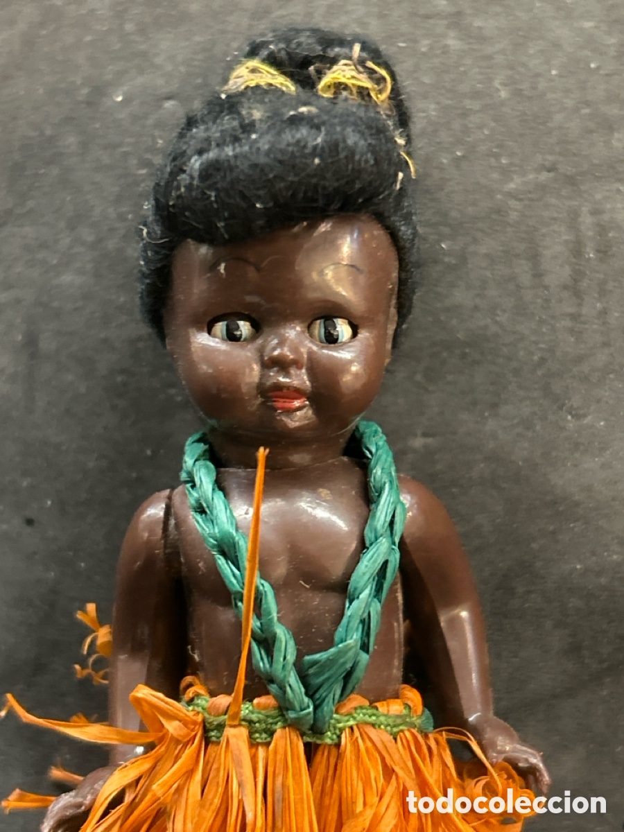 Mu&ntilde;ecas celuloide: Antigua mu&ntilde;eca celuloide ojos durmientes 9cm - Foto 3