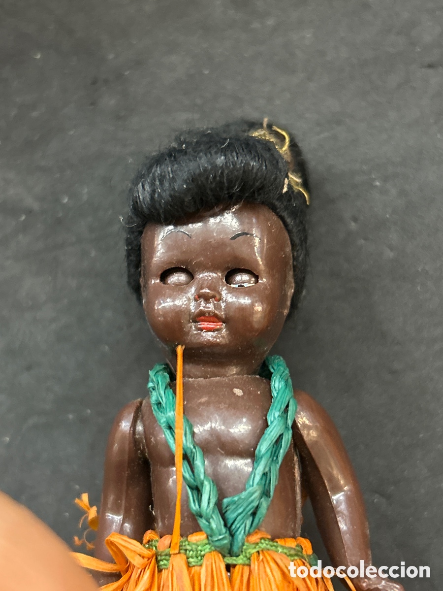 Mu&ntilde;ecas celuloide: Antigua mu&ntilde;eca celuloide ojos durmientes 9cm - Foto 4