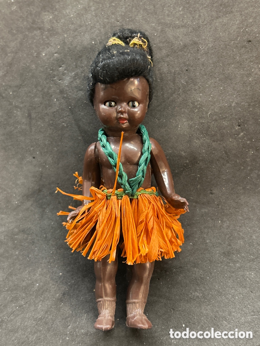 Mu&ntilde;ecas celuloide: Antigua mu&ntilde;eca celuloide ojos durmientes 9cm - Foto 1