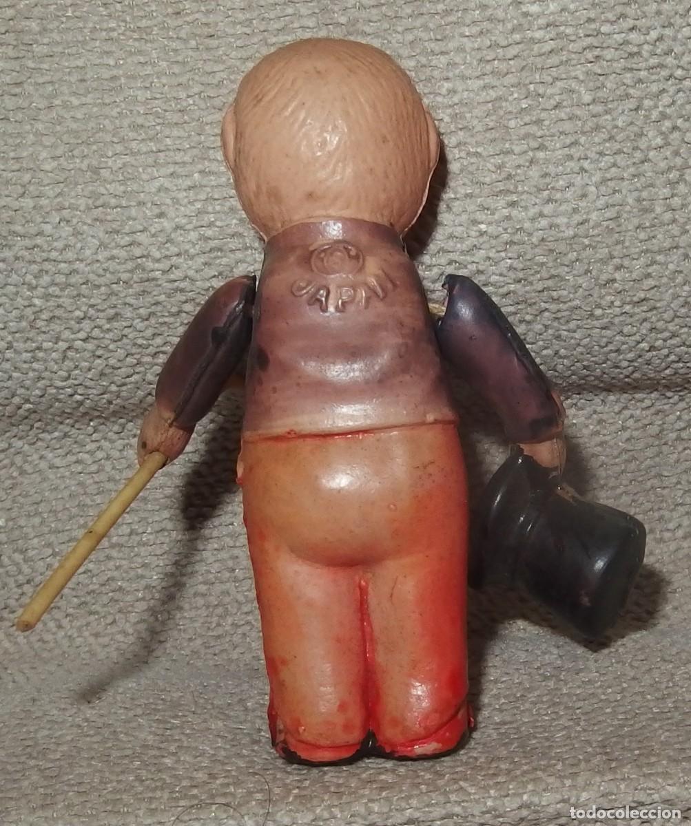 Mu&ntilde;ecas celuloide: MONITO CON CHISTERA Y BAST&Oacute;N,CELULOIDE,JAPAN,A&Ntilde;OS 30 - Foto 2