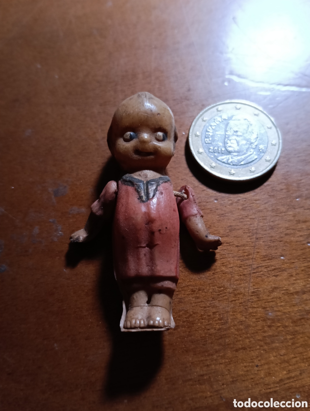 Mu&ntilde;ecas celuloide: Mu&ntilde;eco de celuloide antiguo a&ntilde;os 20 - 30, mide 5,5 x 3 cm. - Foto 1