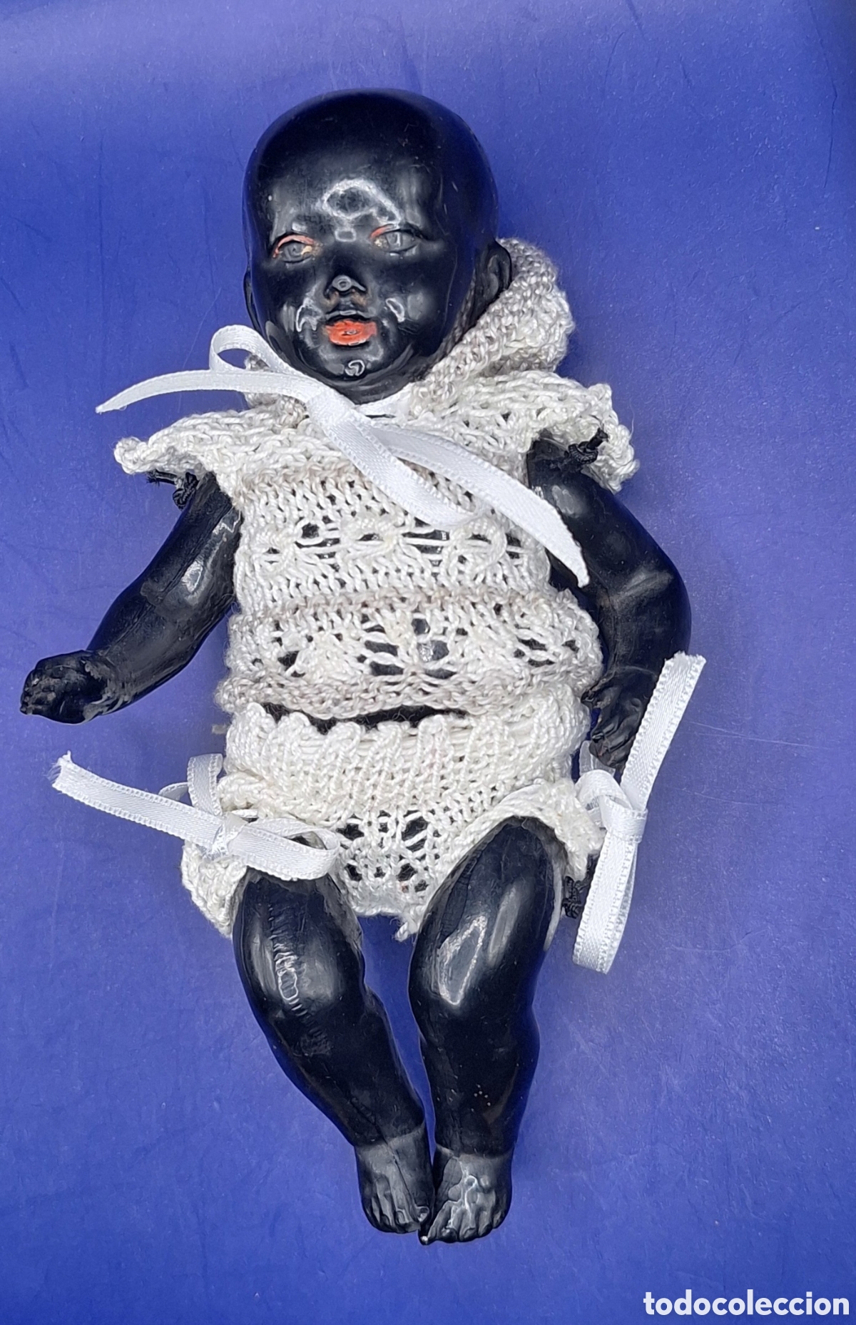 Mu&ntilde;ecas celuloide: Antiguo Mu&ntilde;eco Negrito de Celuloide Marca Tortuga - Foto 2