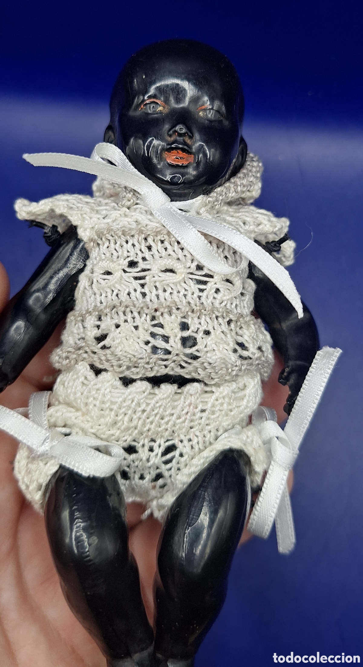 Mu&ntilde;ecas celuloide: Antiguo Mu&ntilde;eco Negrito de Celuloide Marca Tortuga - Foto 3