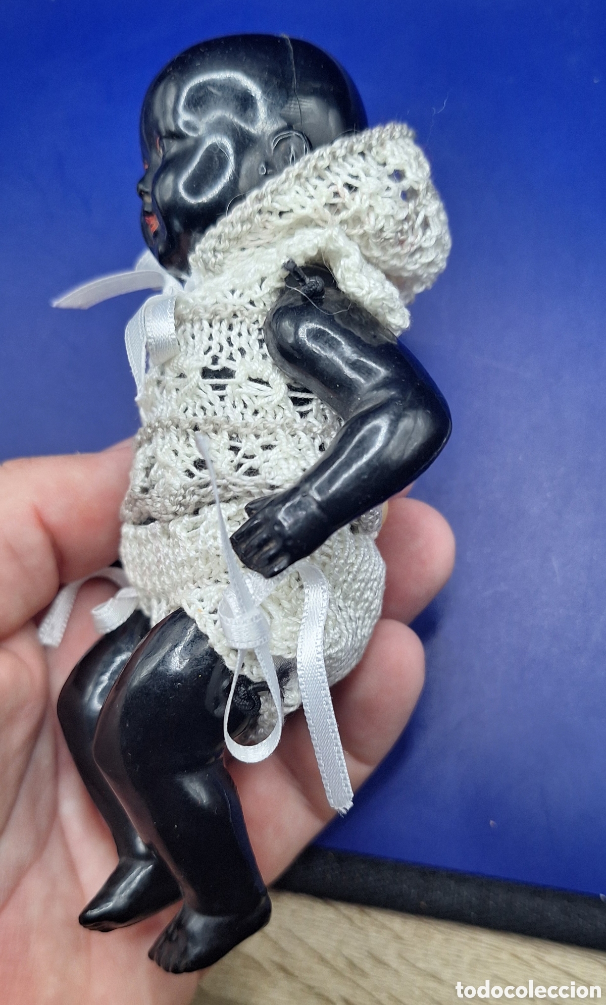 Mu&ntilde;ecas celuloide: Antiguo Mu&ntilde;eco Negrito de Celuloide Marca Tortuga - Foto 4