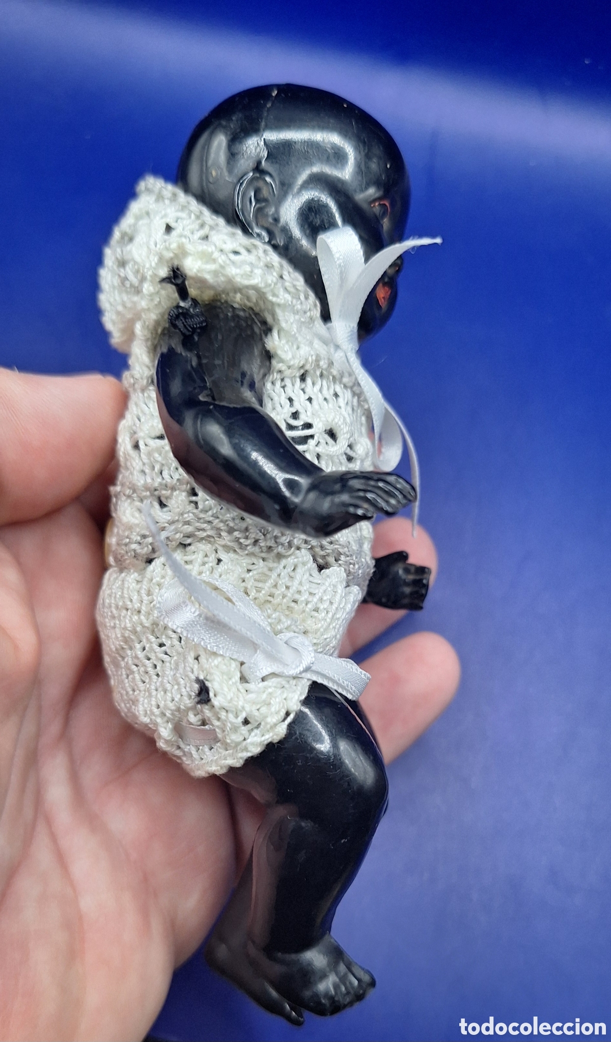 Mu&ntilde;ecas celuloide: Antiguo Mu&ntilde;eco Negrito de Celuloide Marca Tortuga - Foto 5