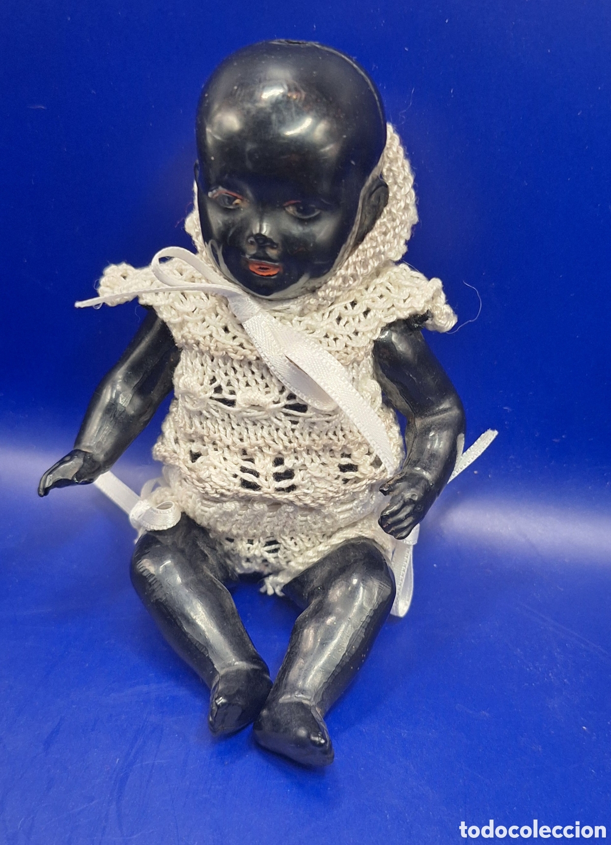 Mu&ntilde;ecas celuloide: Antiguo Mu&ntilde;eco Negrito de Celuloide Marca Tortuga - Foto 6