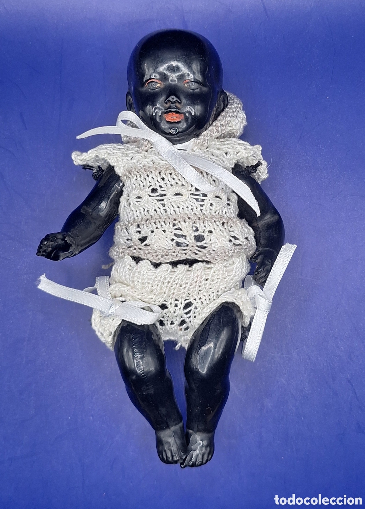 Mu&ntilde;ecas celuloide: Antiguo Mu&ntilde;eco Negrito de Celuloide Marca Tortuga - Foto 1