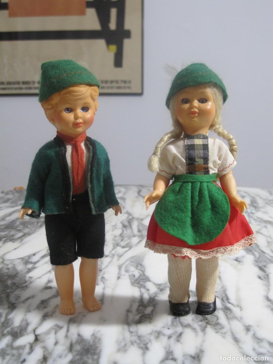 Mu&ntilde;ecas celuloide: PAREJA DE MU&Ntilde;ECOS - CABEZA DE CELULOIDE - OJOS DURMIENTES - ALEMANIA - Foto 1