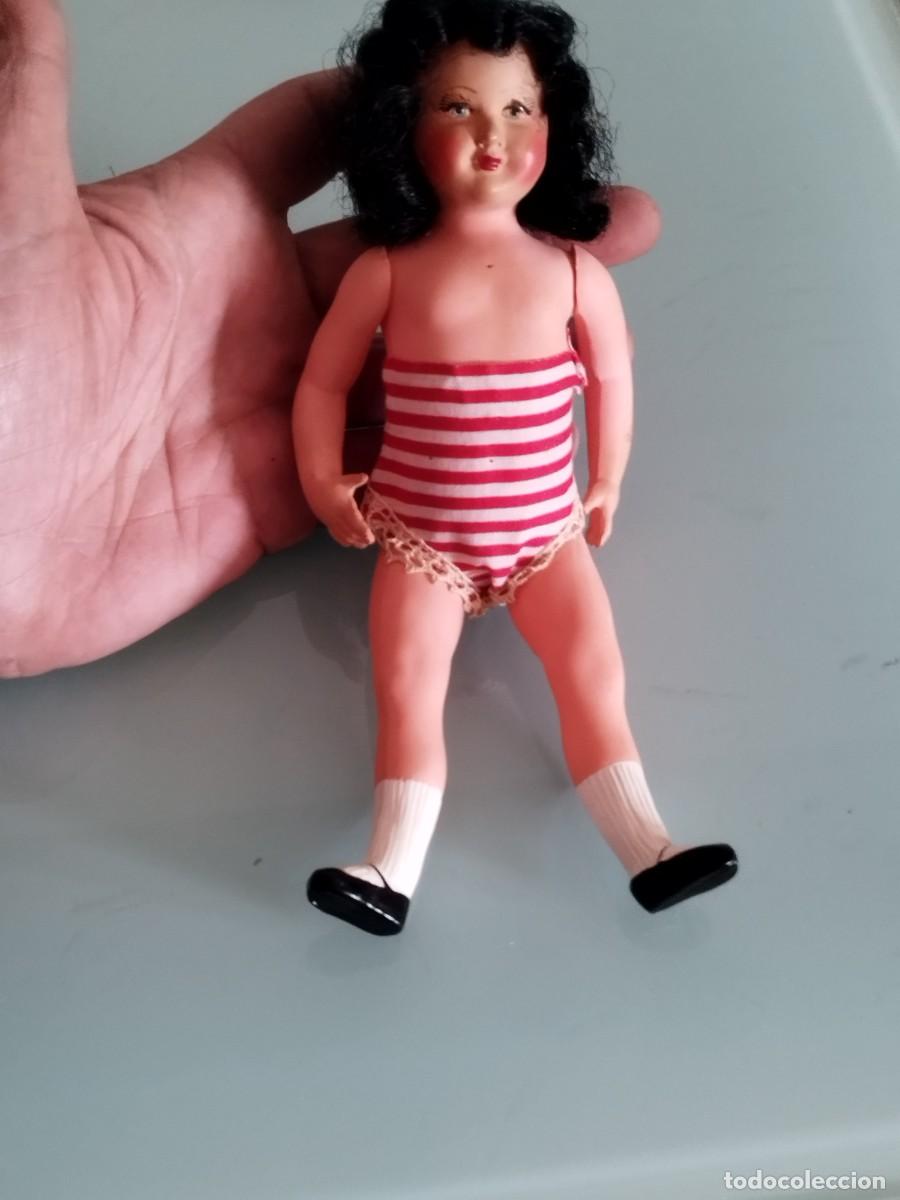 Mu&ntilde;ecas celuloide: Antigua Mu&ntilde;eca francesa PETITCOLLIN a&ntilde;os 40-50. - Foto 1