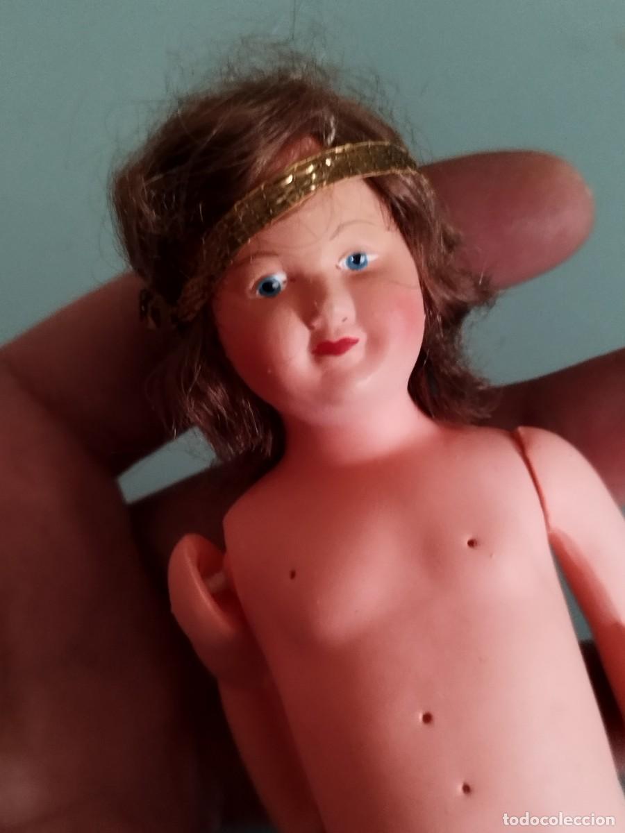 Mu&ntilde;ecas celuloide: Antigua Mu&ntilde;eca francesa PETITCOLLIN a&ntilde;os 40-50. Celuloide. - Foto 2
