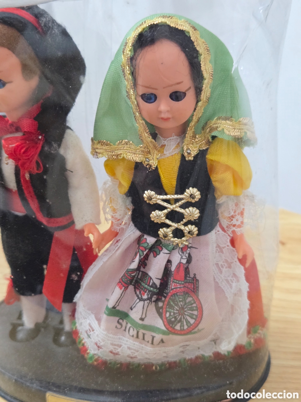Mu&ntilde;ecas celuloide: Pareja mu&ntilde;ecos celuloide vintage de Sicilia - Foto 2