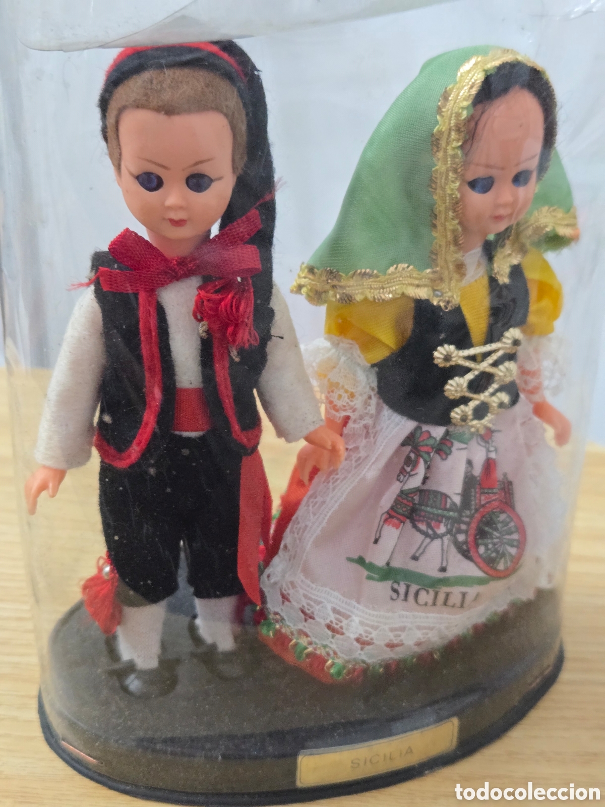 Mu&ntilde;ecas celuloide: Pareja mu&ntilde;ecos celuloide vintage de Sicilia - Foto 3
