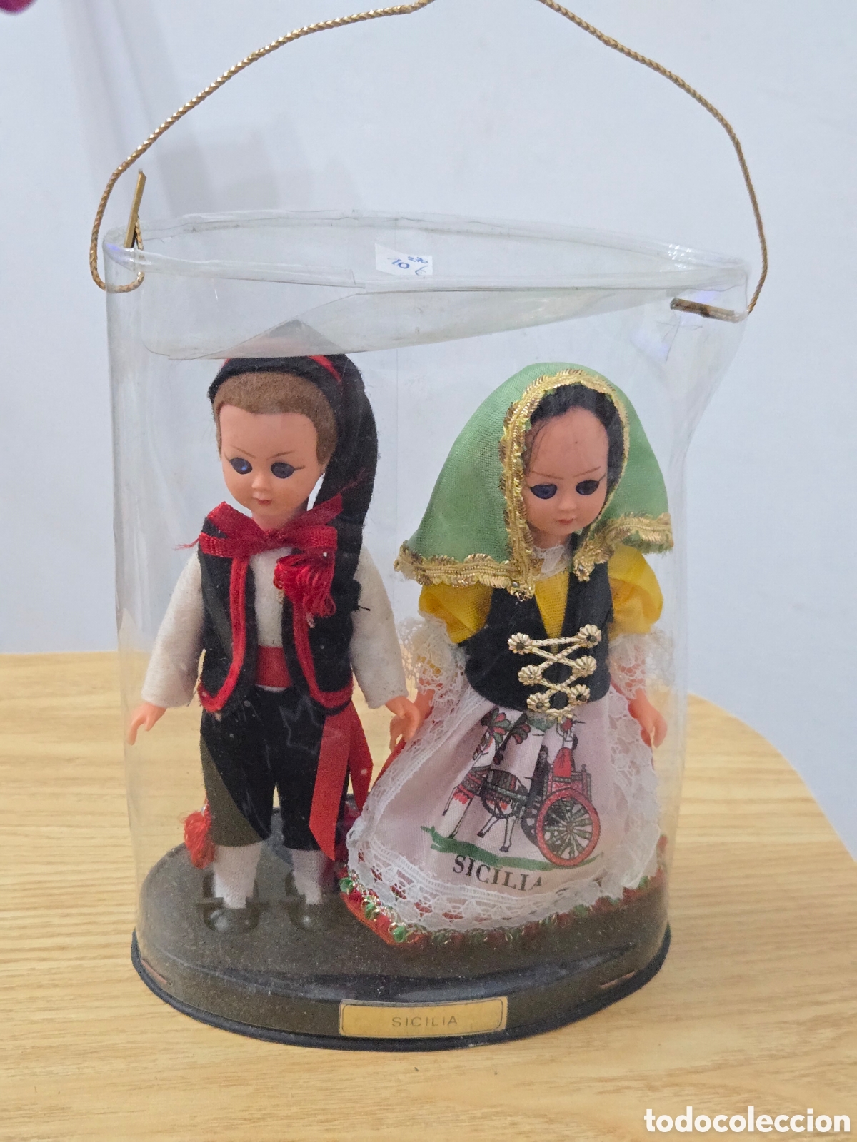 Mu&ntilde;ecas celuloide: Pareja mu&ntilde;ecos celuloide vintage de Sicilia - Foto 1